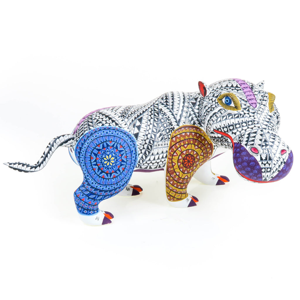 Zapotec Hippopotamus - Oaxacan Alebrije Wood Carving – VivaMexico
