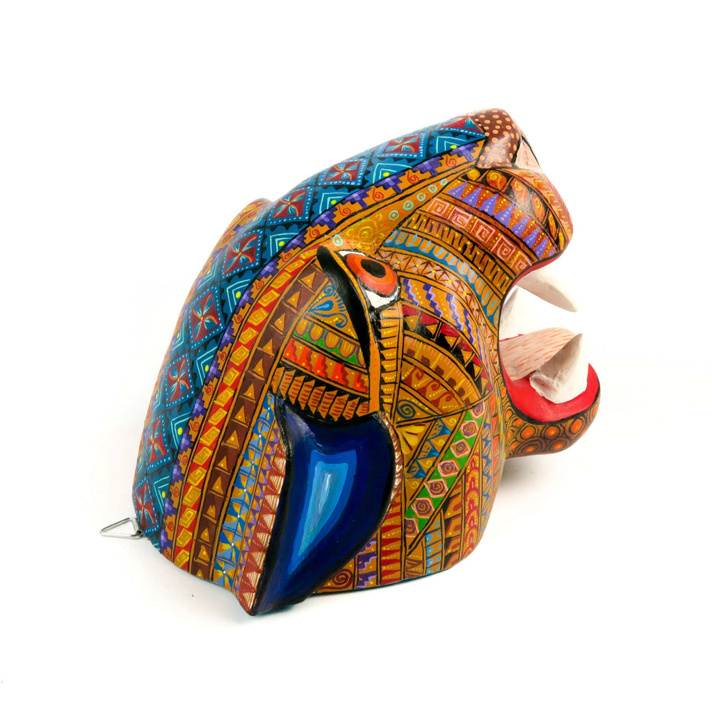 Zapotec Jaguar Head - Oaxacan Alebrije Wood Carving – VivaMexico