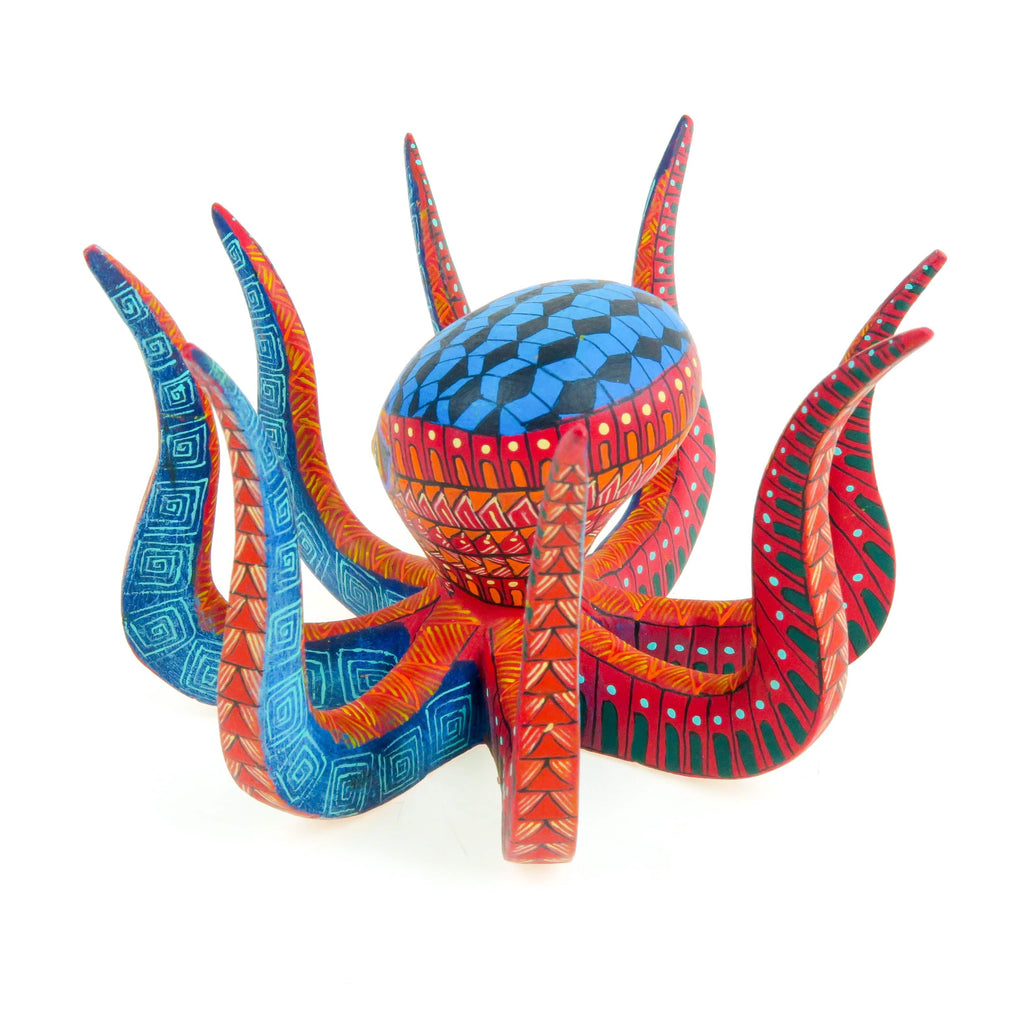 Zapotec Octopus - Oaxacan Alebrije Wood Carving – VivaMexico.com