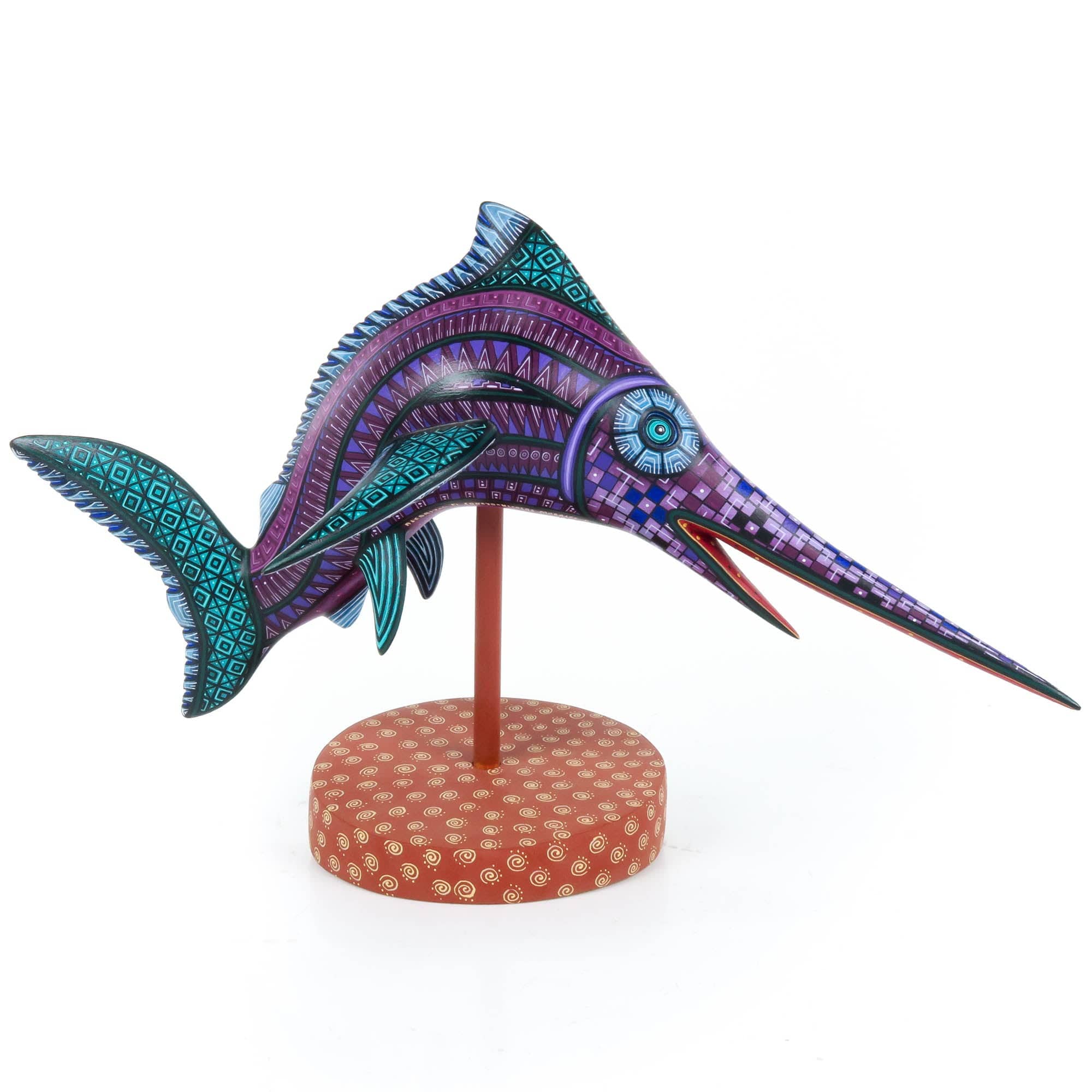 Zapotec Swordfish On Stand - Oaxacan Alebrije Wood Carving