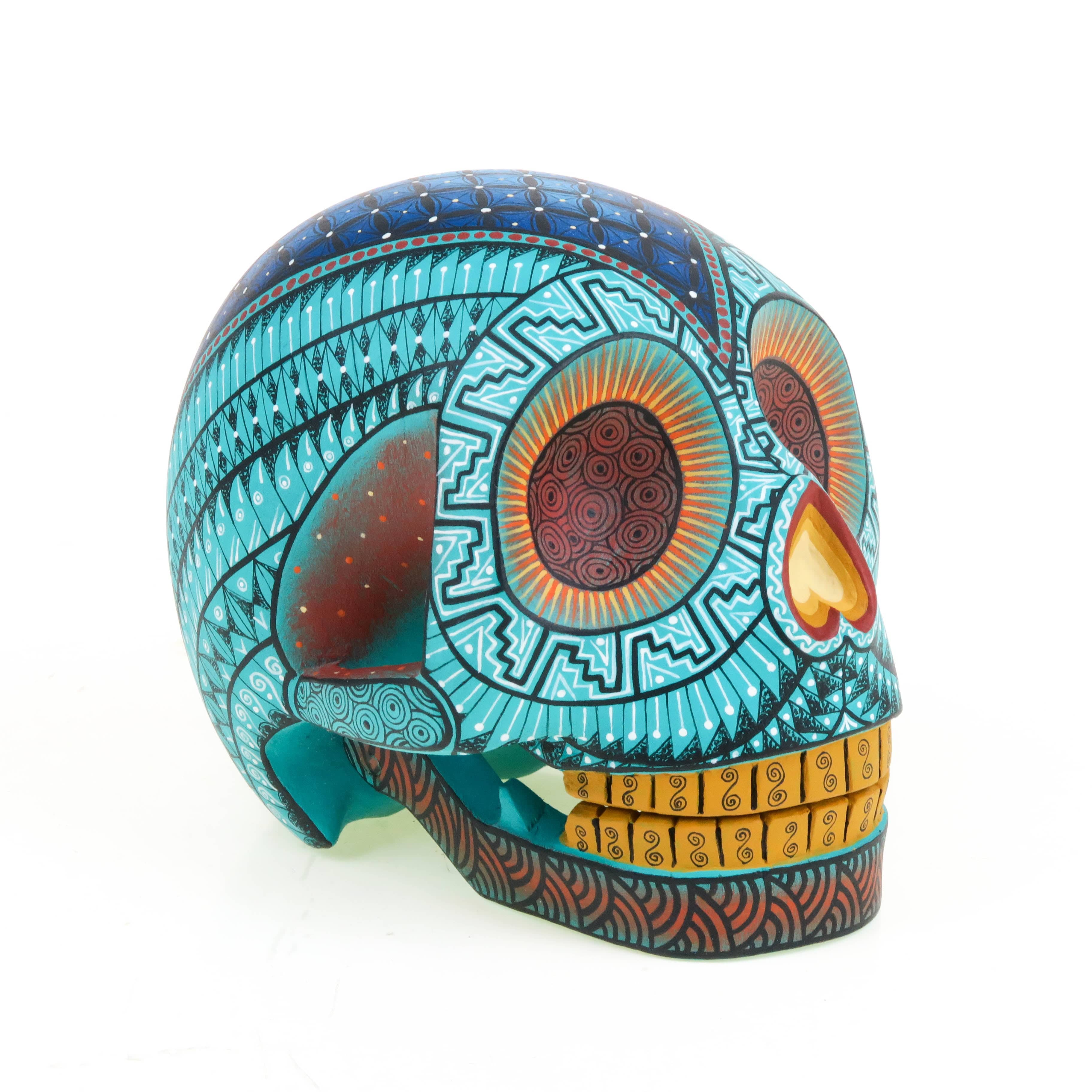 Zapotec Skull - Oaxacan Alebrije Wood Carving – VivaMexico.com