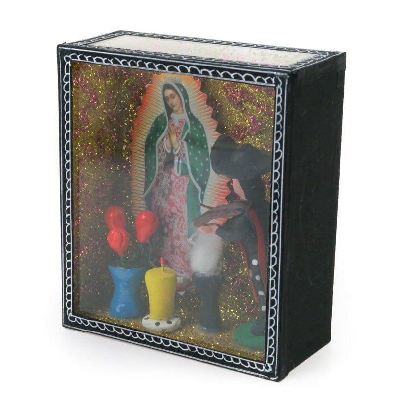 Mariachi Skeleton & Virgin of Guadalupe Medium Retablo Box - Mexican ...