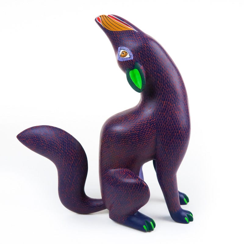 Purple Howling Coyote - Oaxacan Alebrije Wood Carving – VivaMexico.com ...