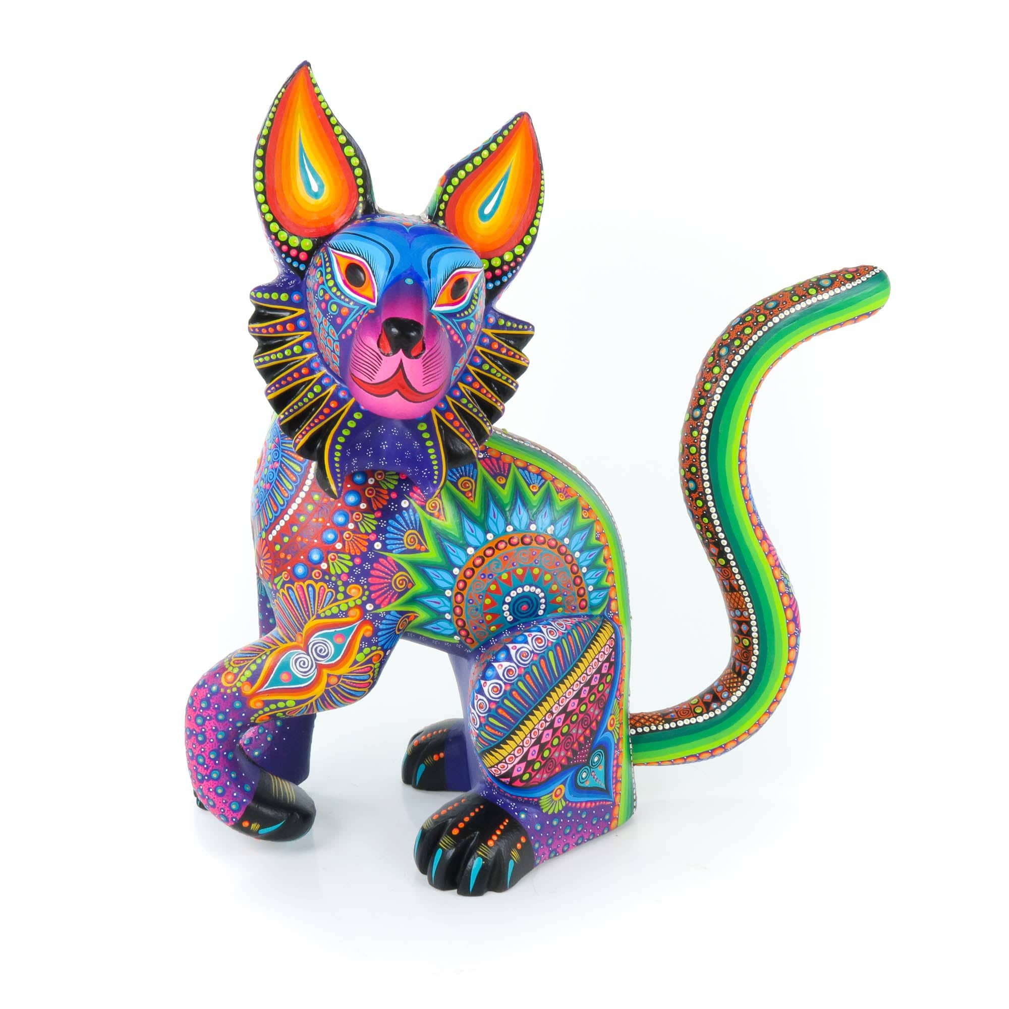 Purple Lynx - Oaxacan Alebrije Wood carving – VivaMexico.com