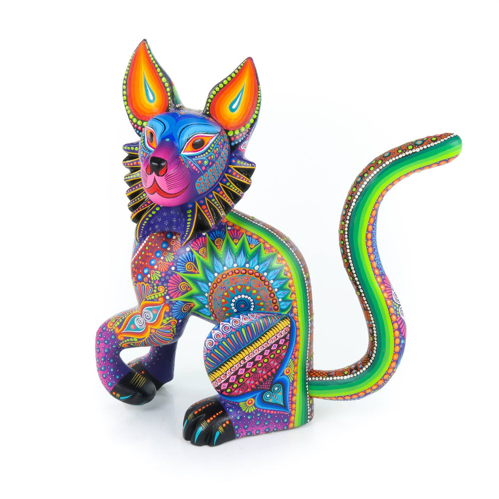 Purple Lynx - Oaxacan Alebrije Wood carving – VivaMexico.com