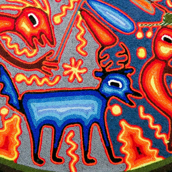 Huichol Circular Yarn Painting (24