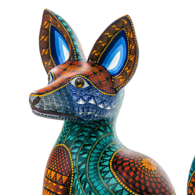 Beautiful Fox - Oaxacan Alebrije Wood Carving - Nestor Melchor