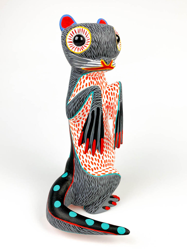 Gray Otter - Oaxacan Alebrije Wood Carving - VivaMexico.com