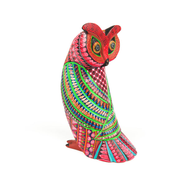 Owl - Oaxacan Alebrije Wood Carving- Nestor Melchor - VivaMexico.com