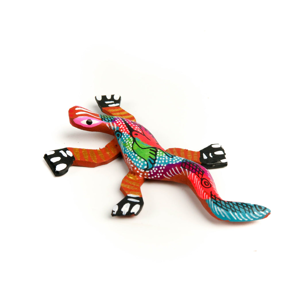 Lizard Mini Oaxacan Alebrije Wood Carving Mexican Folk Art Sculpture - VivaMexico.com