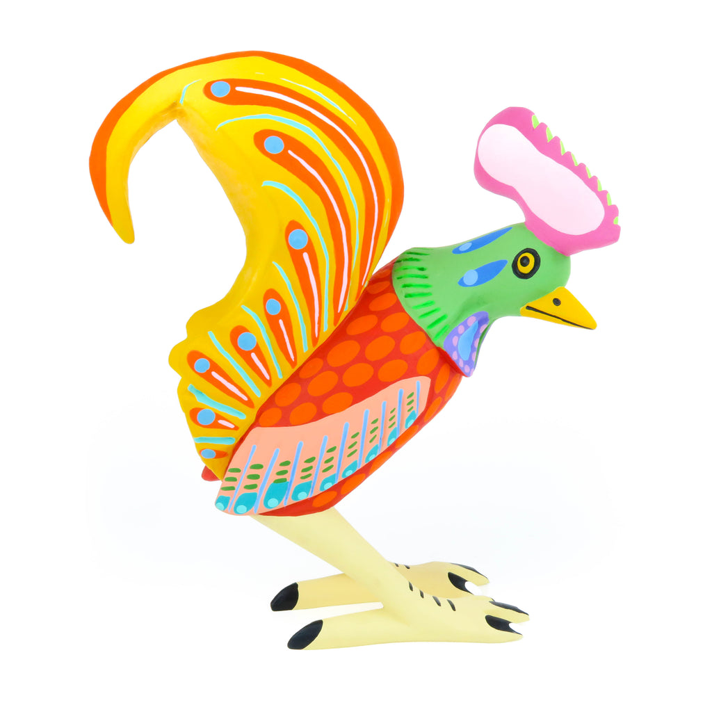 Vibrant Rooster - Oaxacan Alebrije Wood Carving