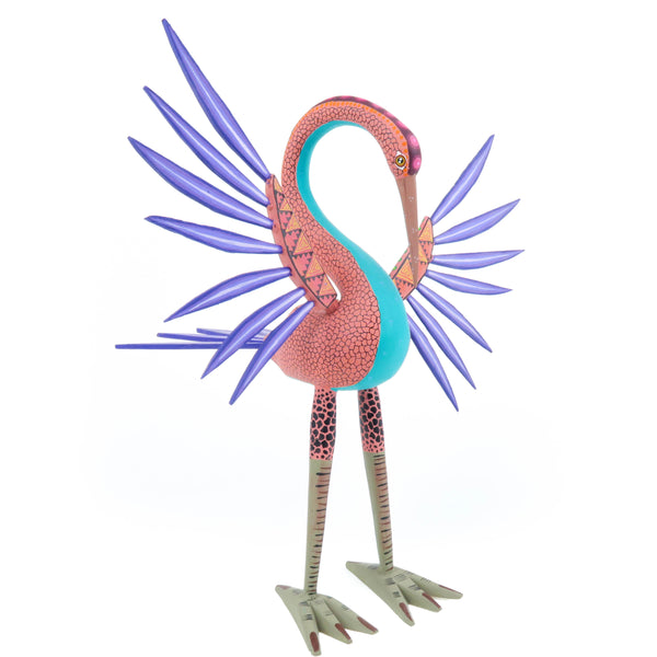 Beautiful Heron Bird - Oaxacan Alebrije Wood Carving