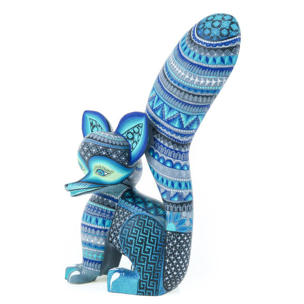 Blue Fox - Oaxacan Alebrije Wood Carving