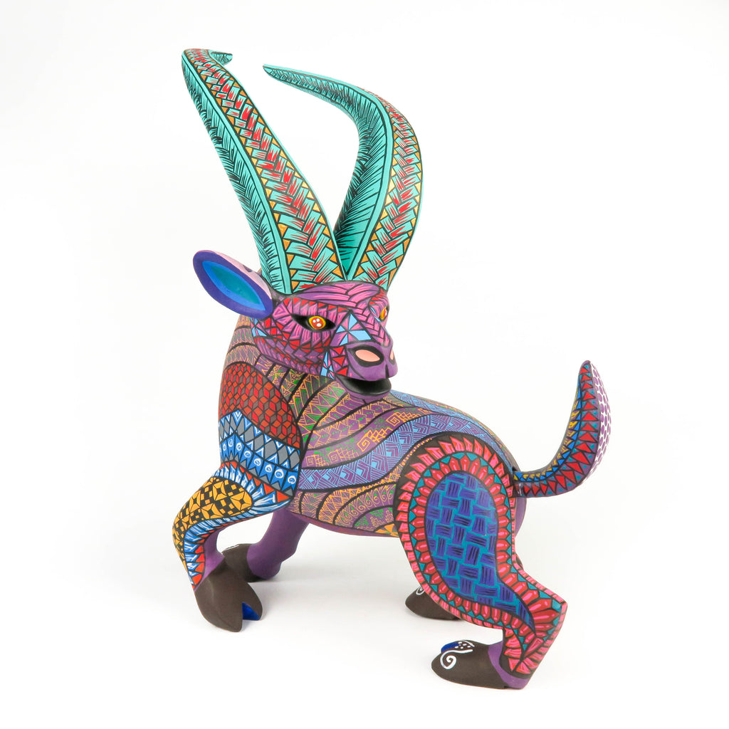Masterpiece Goat Oaxacan Alebrije Wood Carving Mexican Folk Art Sculpture - VivaMexico.com