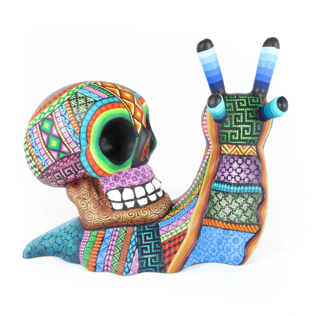 Snail & Skull Fusion - Oaxacan Alebrije Wood Carving