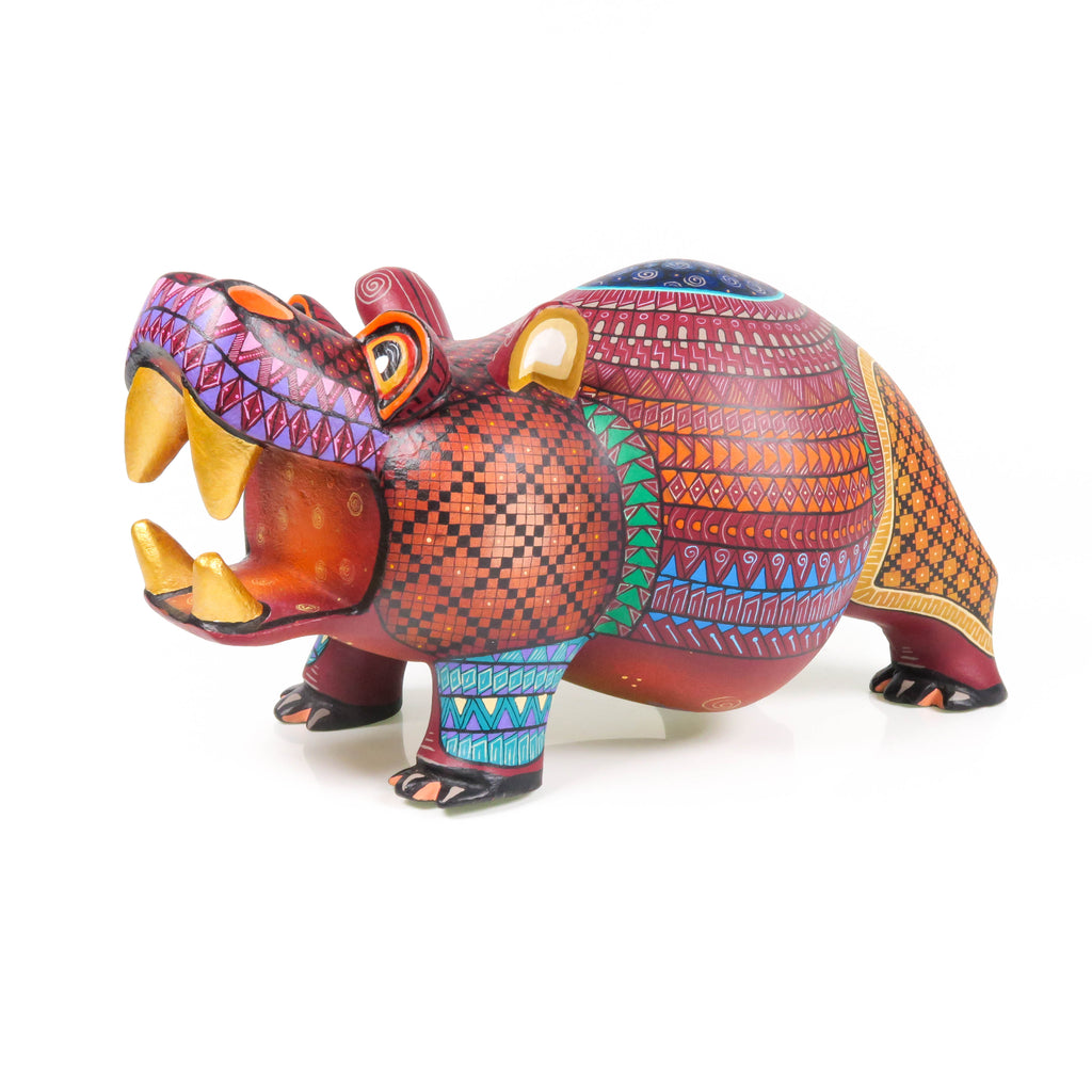 Hippopotamus - Oaxacan Alebrije Wood Carving