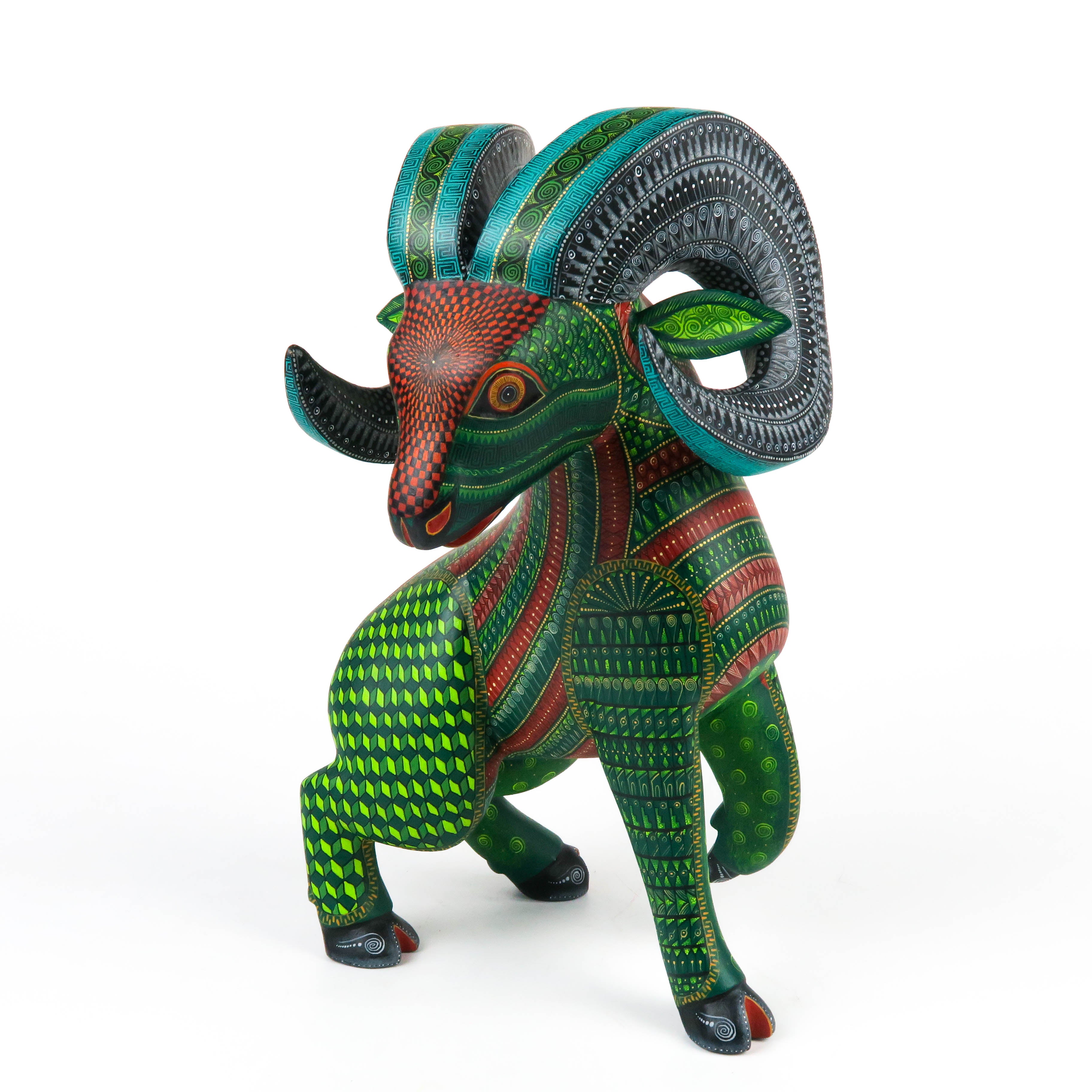 Bighorn Ram - Oaxacan Alebrije Wood Carving Sculpture - Nestor