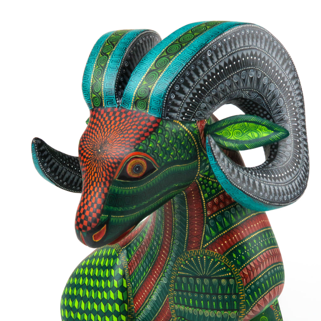 アンドレ・マルガ　アールデコ　油彩『ふくろう』André Margat Bighorn Ram - Oaxacan Alebrije Wood Carving Sculpture - Nestor