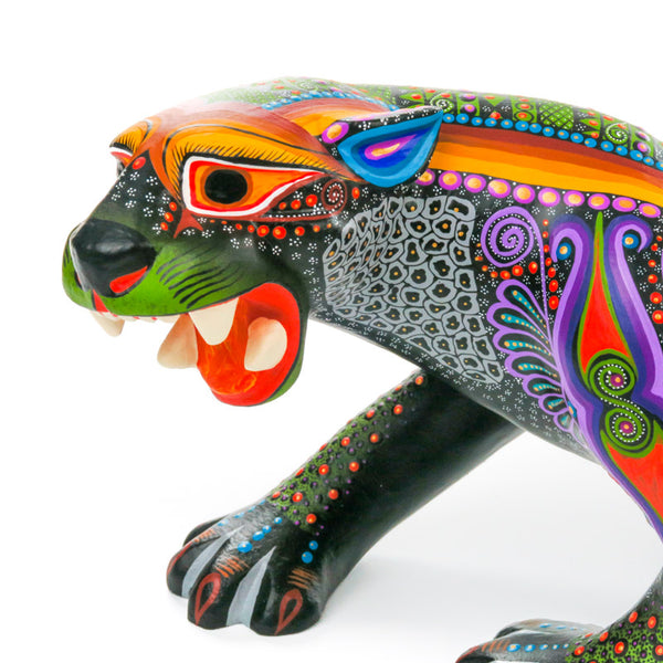 Black Jaguar - Oaxacan Alebrije Wood Carving - VivaMexico.com
