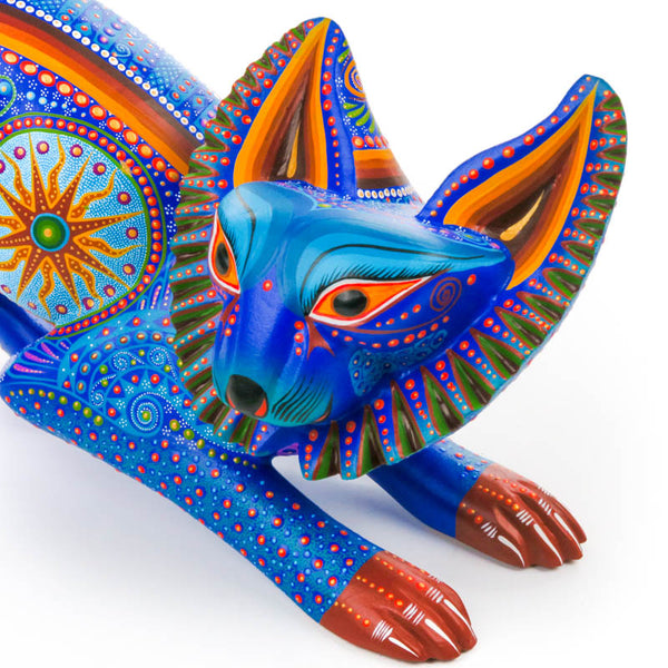Blue Lynx - Oaxacan Alebrije Wood Carving - VivaMexico.com