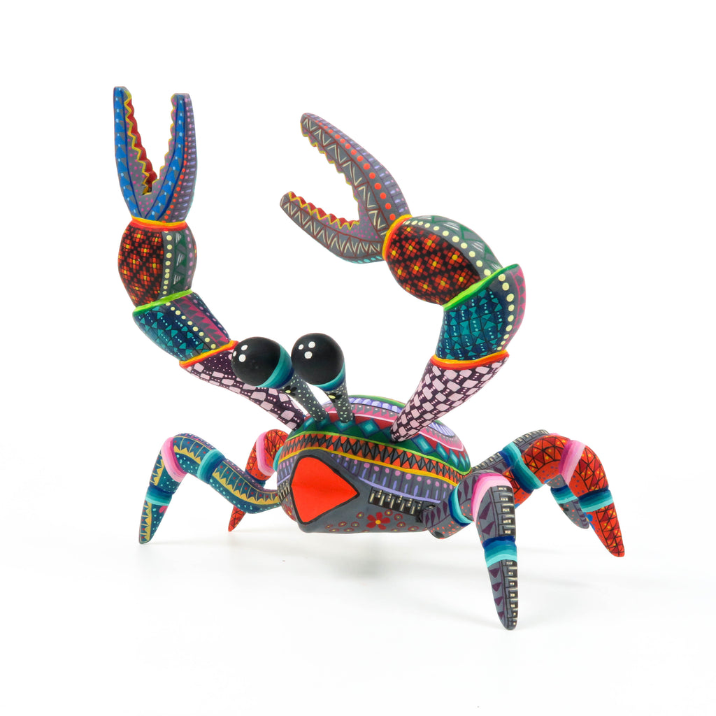 Crab - Oaxacan Alebrije Wood Carving Sculpture - Jose Calvo & Magaly Fuentes - VivaMexico.com