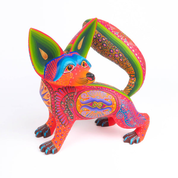 Fantastic Dog - Oaxacan Alebrije Wood Carving Sculpture - VivaMexico.com