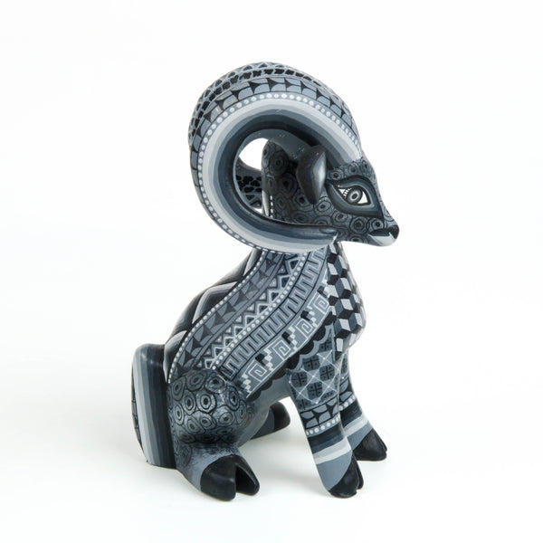 Bighorn Ram - Oaxacan Alebrije Wood Carving - VivaMexico.com