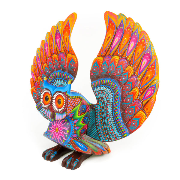 Beautiful Large Owl - Oaxacan Alebrije Wood Carving