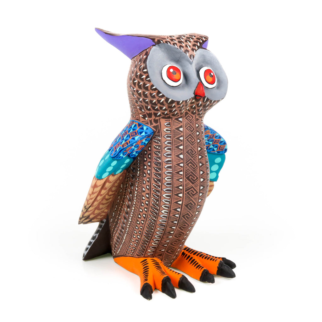 Curious Owl - Oaxacan Alebrije Wood Carving