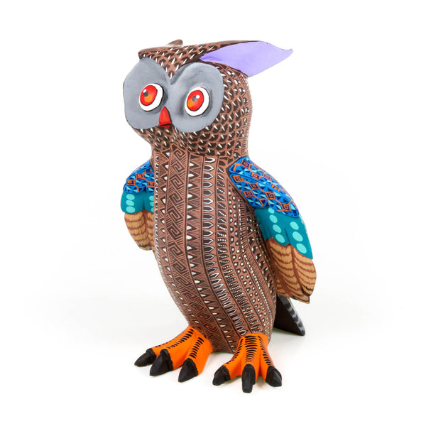 Curious Owl - Oaxacan Alebrije Wood Carving