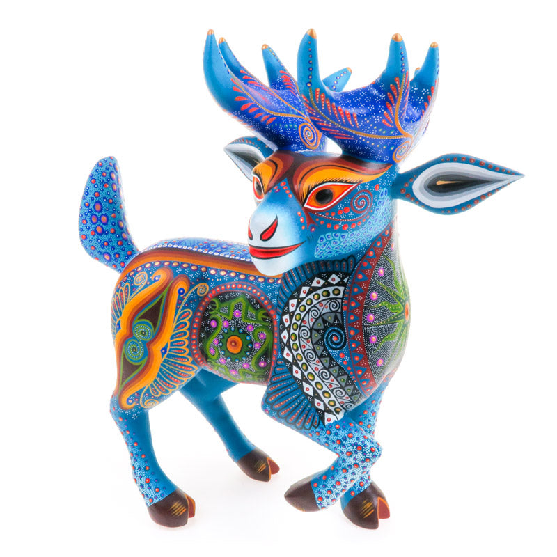 Fabulous Deer - Oaxacan Alebrije Wood Carving - VivaMexico.com