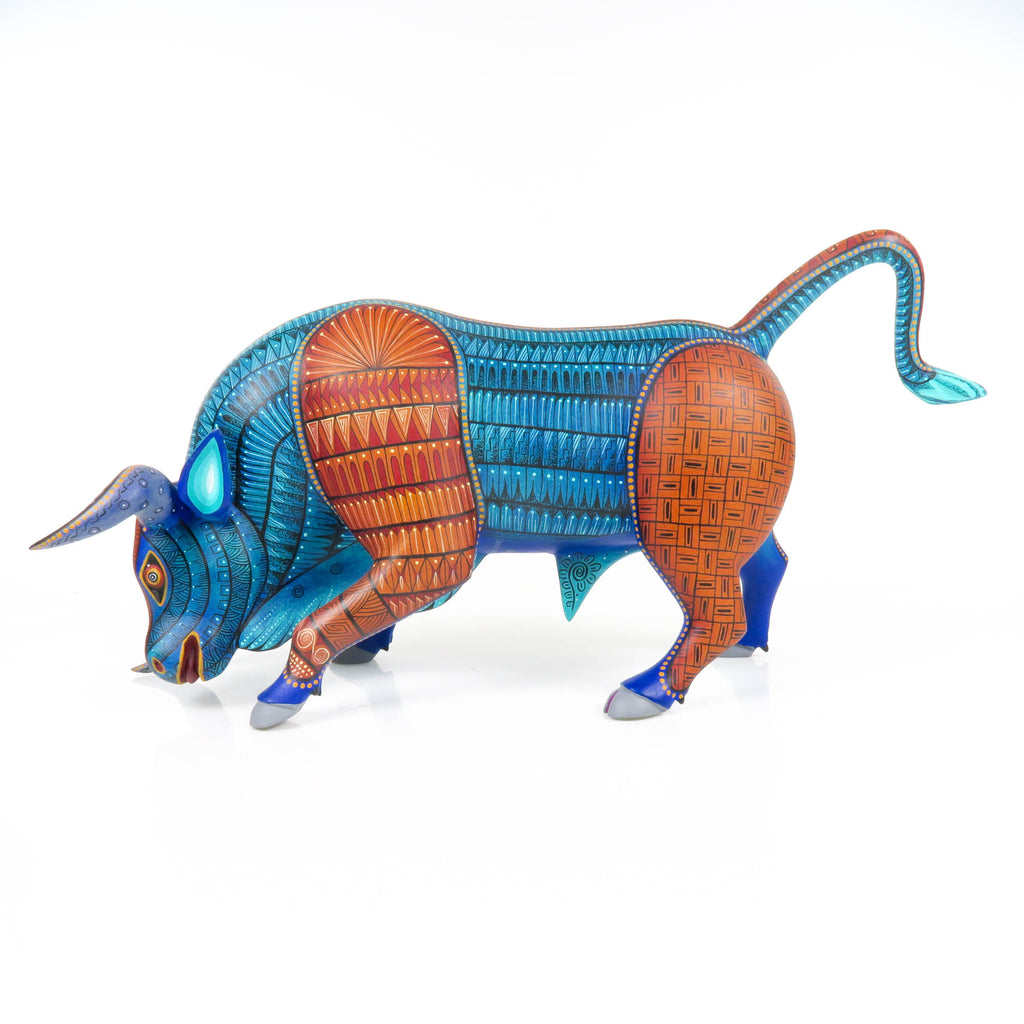 Masterpiece Charging Bull - Oaxacan Alebrije Wood Carving