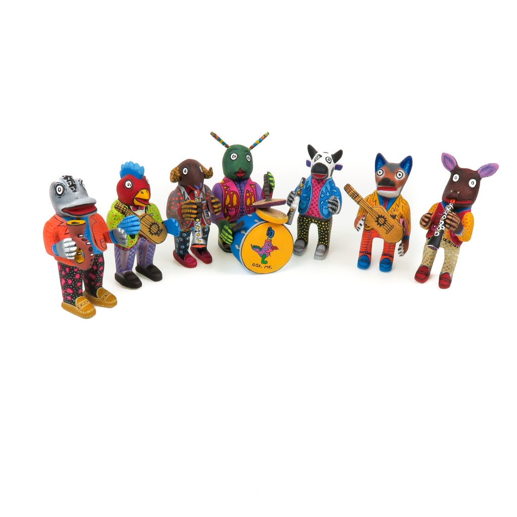 Animal Band - Oaxacan Alebrije Wood Carving - Eleazar Morales
