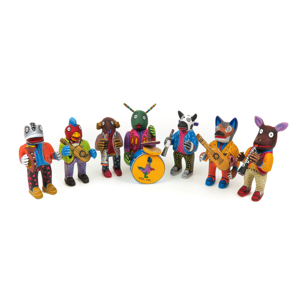 Animal Band - Oaxacan Alebrije Wood Carving - Eleazar Morales