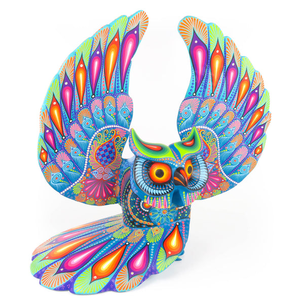 Beautiful Large Owl - Oaxacan Alebrije Wood Carving