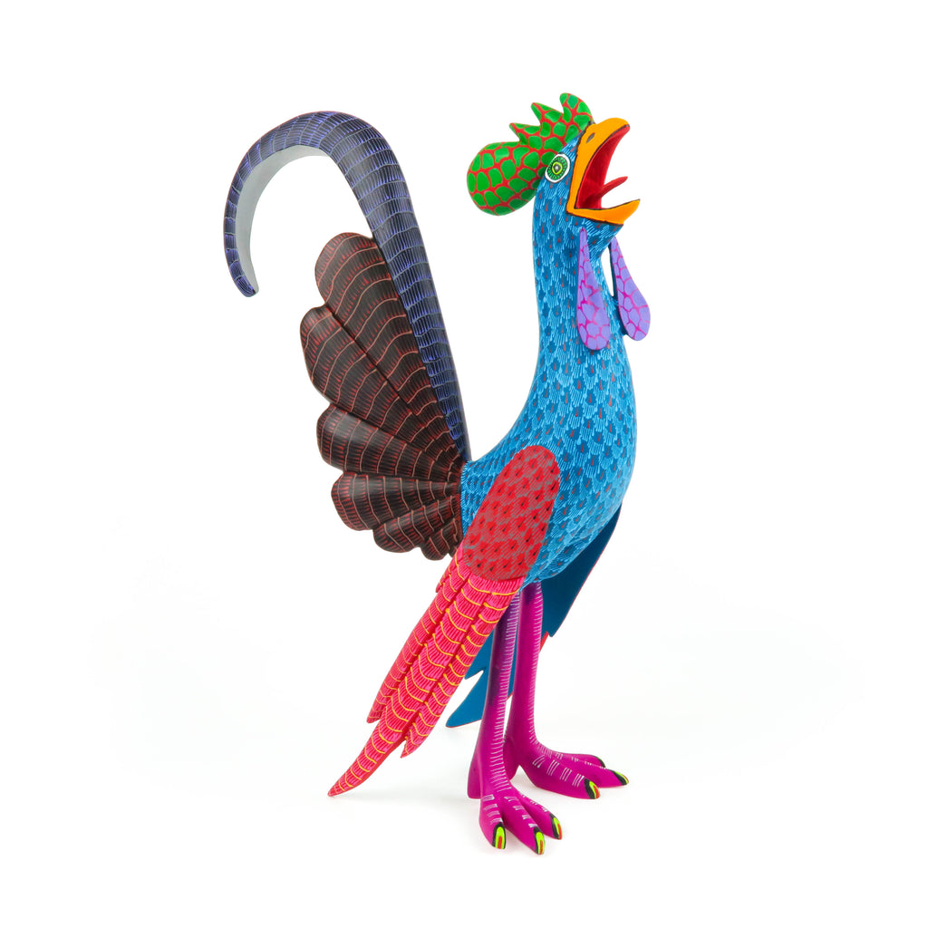 Rooster - Oaxacan Alebrije Wood Carving - VivaMexico.com