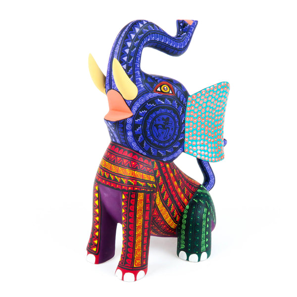 Joyful Elephant - Oaxacan Alebrije Wood Carving