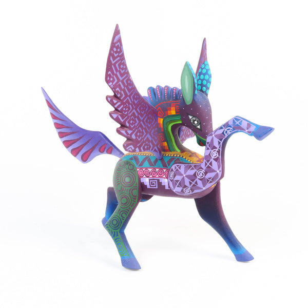 Purple Pegasus - Oaxacan Alebrije Wood Carving