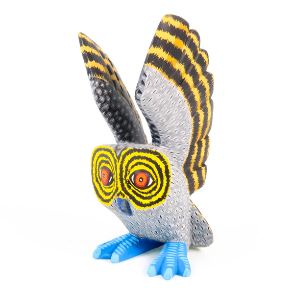 Gray Owl - Oaxacan Alebrije Wood Carving