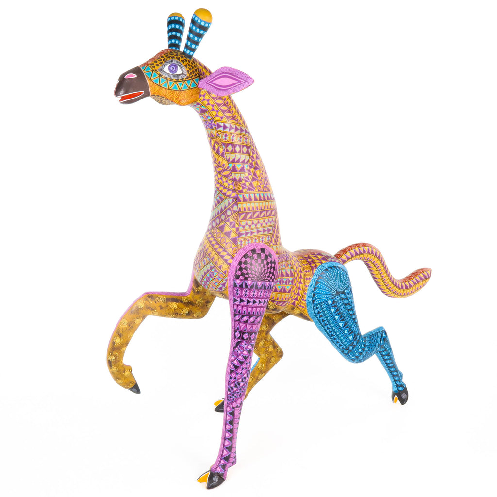 Zapotec Giraffe - Oaxacan Alebrije Wood Carving