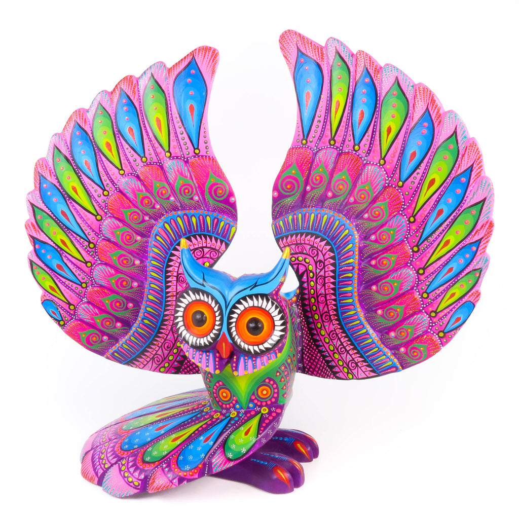 Beautiful Large Owl - Oaxacan Alebrije Wood Carving