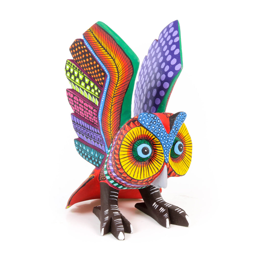 Exceptional Owl - Oaxacan Alebrije Wood Carving