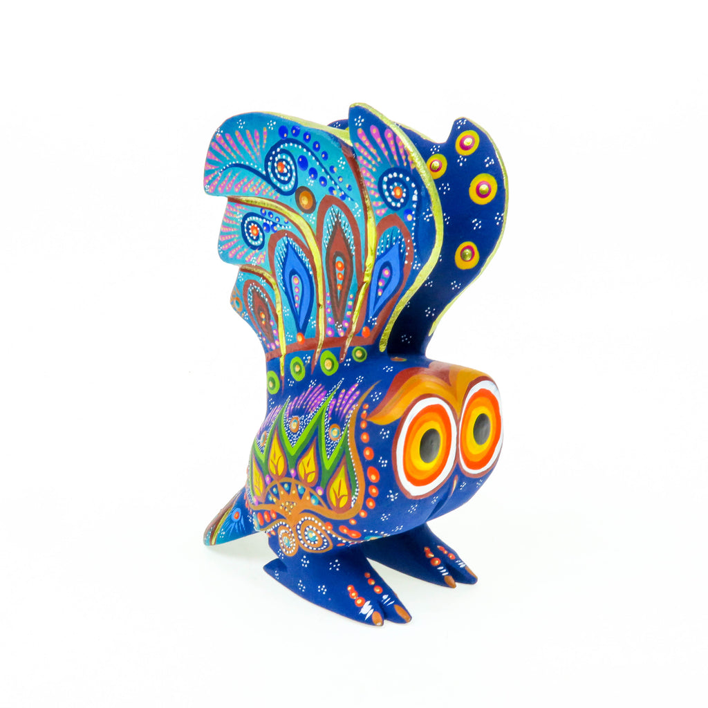 Blue Owl - Oaxacan Alebrije Wood Carving