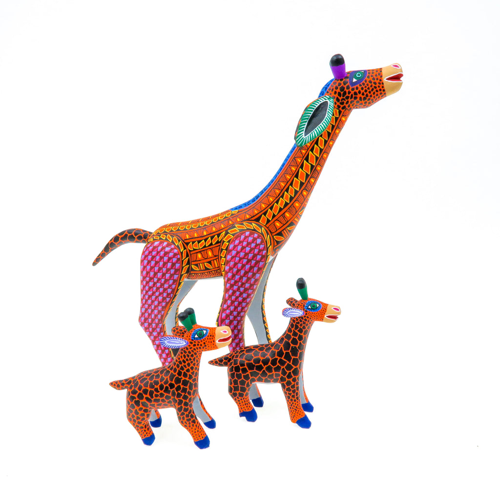 Giraffe Family - Oaxacan Alebrije Wood Carving