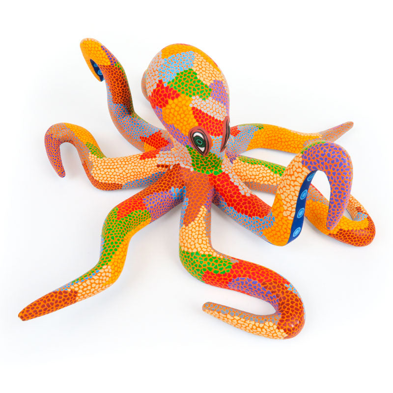 Octopus - Oaxacan Alebrije Wood Carving - VivaMexico.com