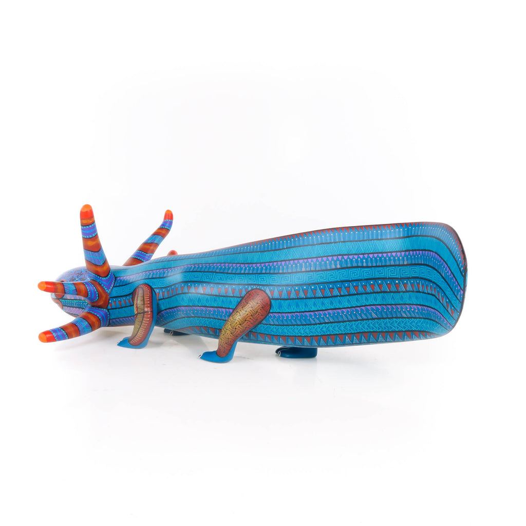 サンキャッチャー♡ハンドメイド「エーデルワイスとブルーバイオレット♡」 Axolotl - Oaxacan Alebrije Wood Carving – VivaMexico.com - Mexican Art