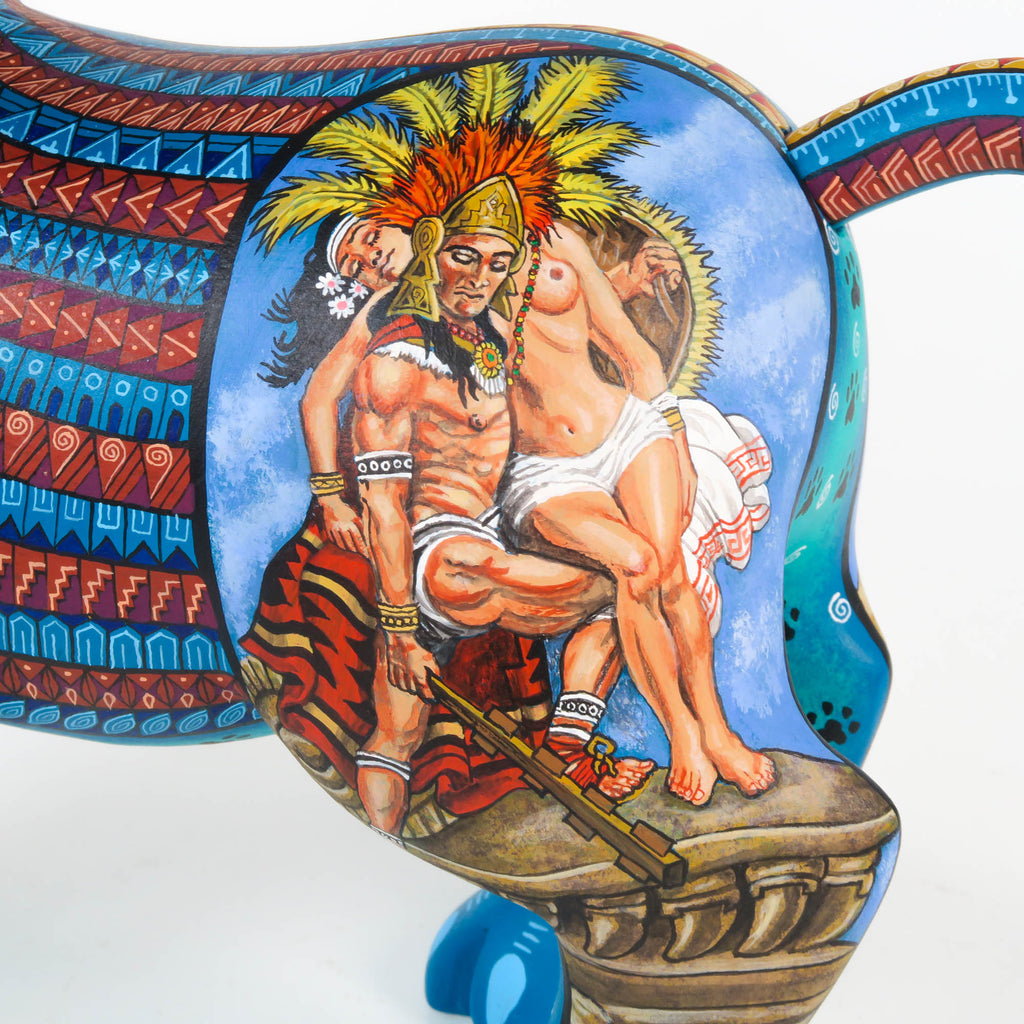 Aztec Xoloitzcuintle Dog - Oaxacan Alebrije Wood Carving