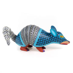 Blue Armadillo - Oaxacan Alebrije Wood Carving – VivaMexico.com