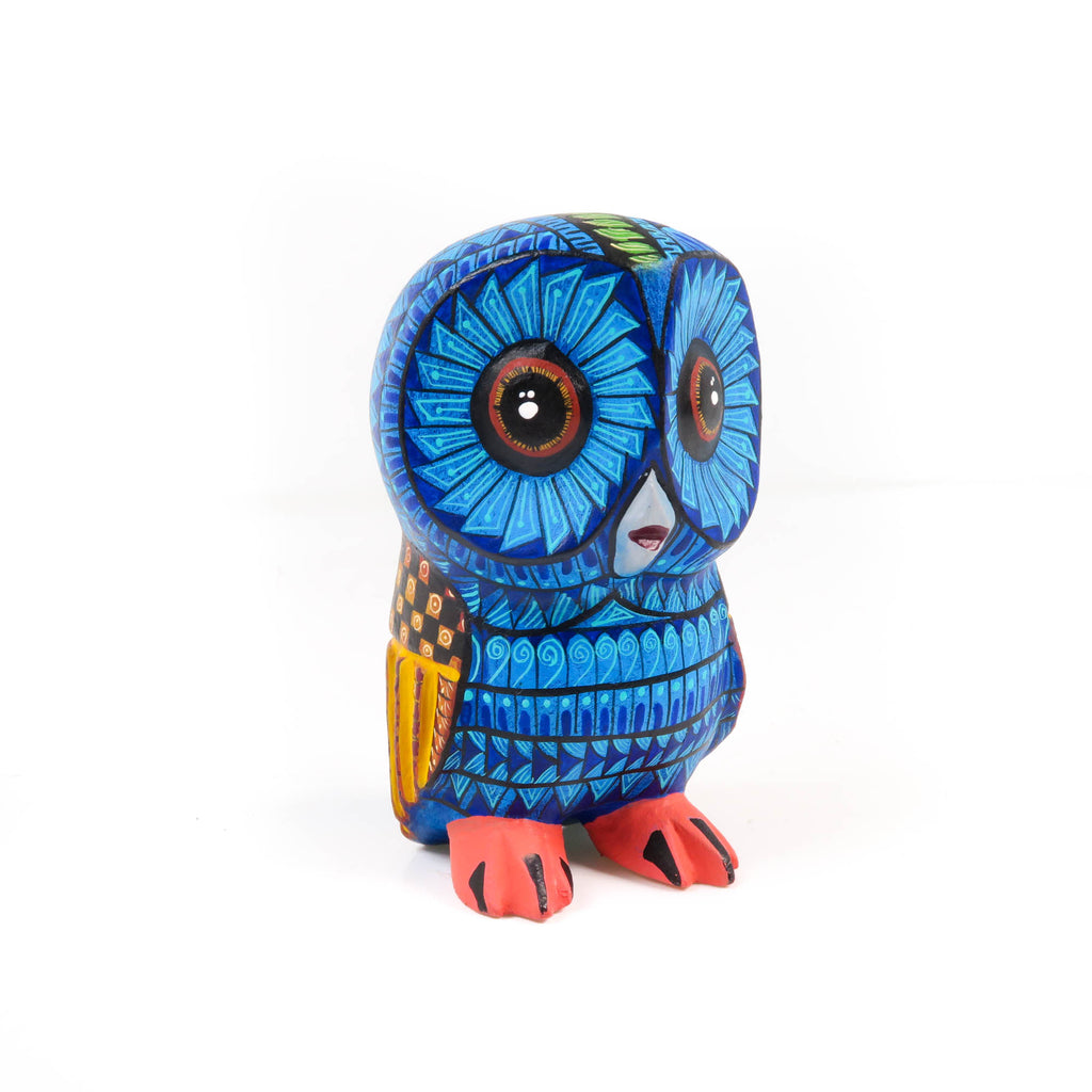 Blue Owl - Oaxacan Alebrije Wood Carving