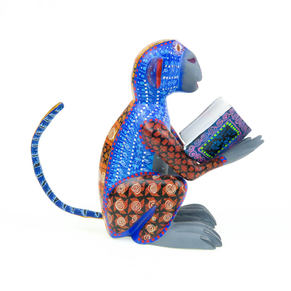 Monkey With Book - Oaxacan Alebrije Wood Carving